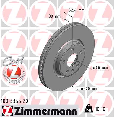 Disc frana 100.3355.20 ZIMMERMANN