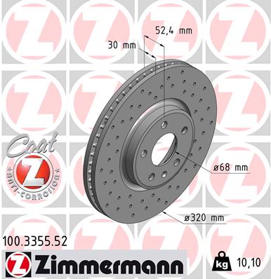 Disc frana 100.3355.52 ZIMMERMANN