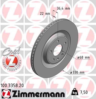 Disc frana 100.3358.20 ZIMMERMANN