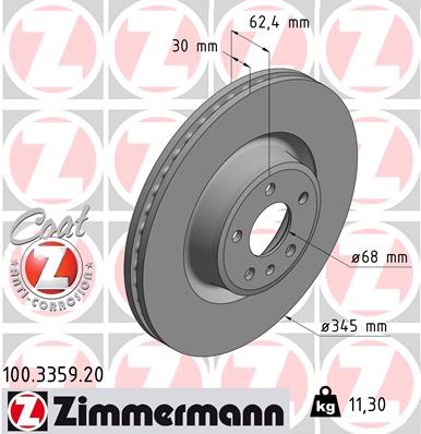 Disc frana 100.3359.20 ZIMMERMANN