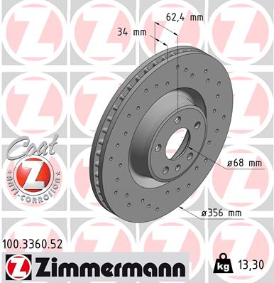 Disc frana 100.3360.52 ZIMMERMANN