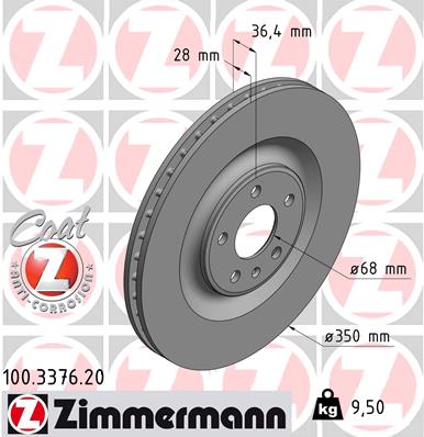 Disc frana 100.3376.20 ZIMMERMANN