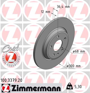 Disc frana 100.3379.20 ZIMMERMANN