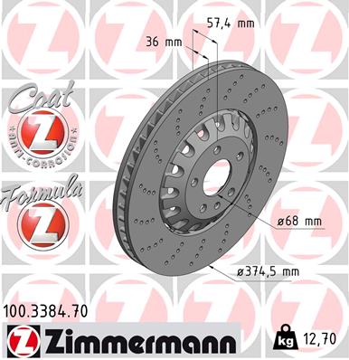 Disc frana 100.3384.70 ZIMMERMANN