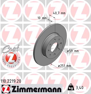 Disc frana 110.2219.20 ZIMMERMANN