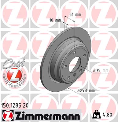 Disc frana 150.1285.20 ZIMMERMANN