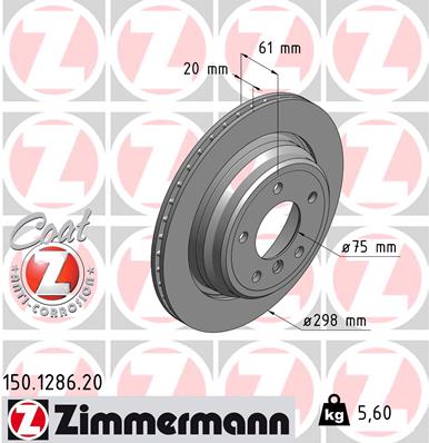 Disc frana 150.1286.20 ZIMMERMANN