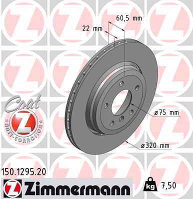 Disc frana 150.1295.20 ZIMMERMANN