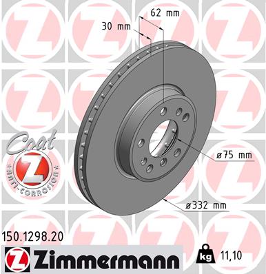 Disc frana 150.1298.20 ZIMMERMANN