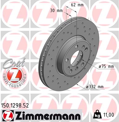 Disc frana 150.1298.52 ZIMMERMANN