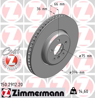 Disc frana 150.2912.20 ZIMMERMANN