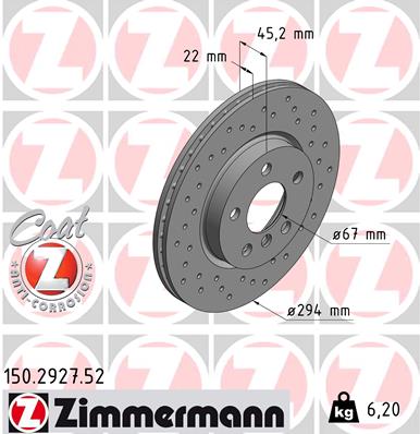 Disc frana 150.2927.52 ZIMMERMANN