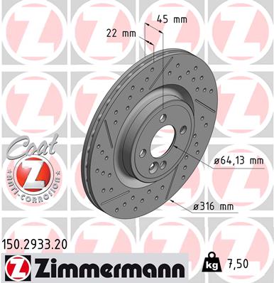 Disc frana 150.2933.20 ZIMMERMANN