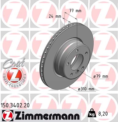 Disc frana 150.3402.20 ZIMMERMANN