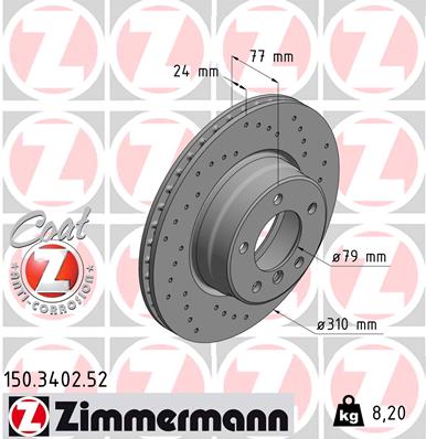 Disc frana 150.3402.52 ZIMMERMANN