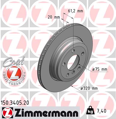 Disc frana 150.3405.20 ZIMMERMANN