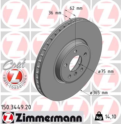 Disc frana 150.3449.20 ZIMMERMANN