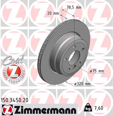 Disc frana 150.3450.20 ZIMMERMANN