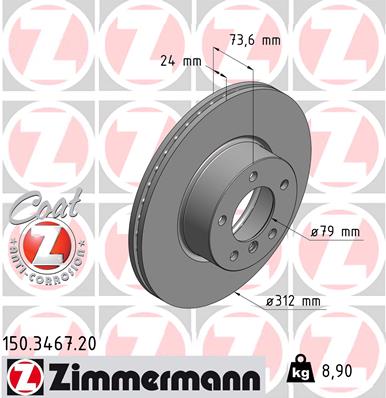 Disc frana 150.3467.20 ZIMMERMANN