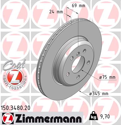 Disc frana 150.3480.20 ZIMMERMANN