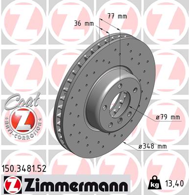 Disc frana 150.3481.52 ZIMMERMANN