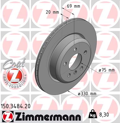 Disc frana 150.3484.20 ZIMMERMANN