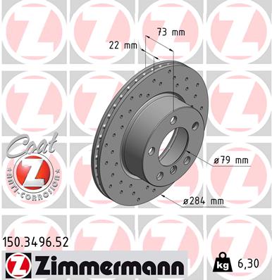 Disc frana 150.3496.52 ZIMMERMANN