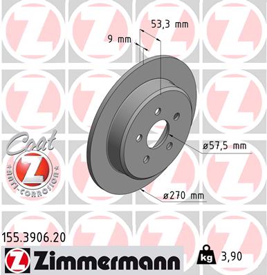 Disc frana 155.3906.20 ZIMMERMANN