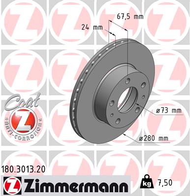 Disc frana 180.3013.20 ZIMMERMANN