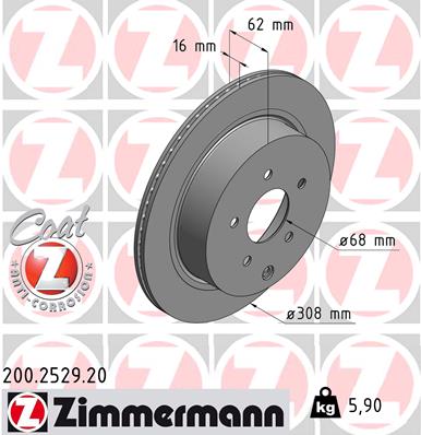 Disc frana 200.2529.20 ZIMMERMANN