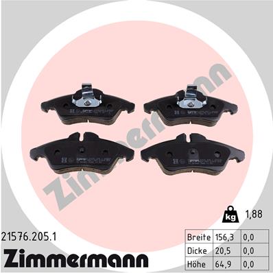 Set placute frana,frana disc 21576.205.1 ZIMMERMANN