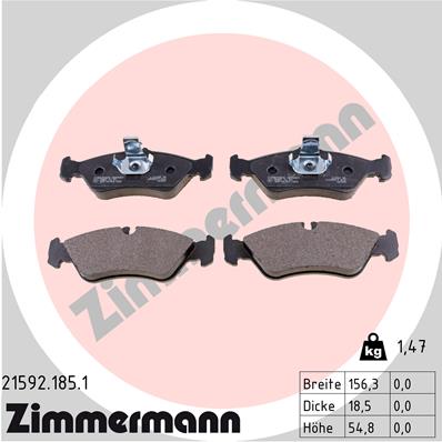 Set placute frana,frana disc 21592.185.1 ZIMMERMANN