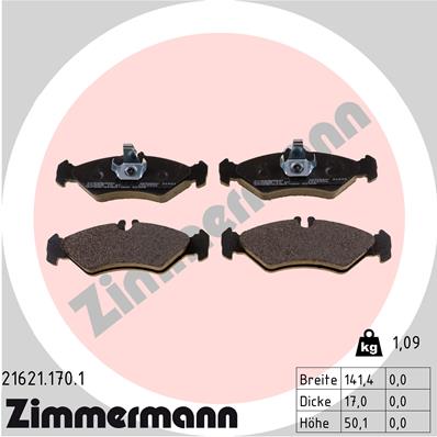 Set placute frana,frana disc 21621.170.1 ZIMMERMANN