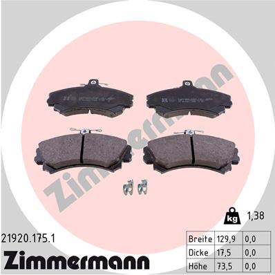 Set placute frana,frana disc 21920.175.1 ZIMMERMANN