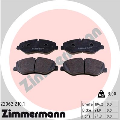 Set placute frana,frana disc 22062.210.1 ZIMMERMANN