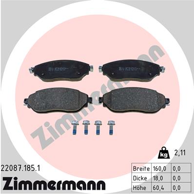 Set placute frana,frana disc 22087.185.1 ZIMMERMANN