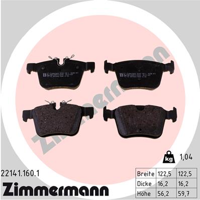 Set placute frana,frana disc 22141.160.1 ZIMMERMANN