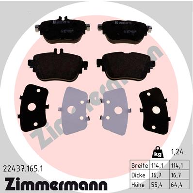 Set placute frana,frana disc 22437.165.1 ZIMMERMANN