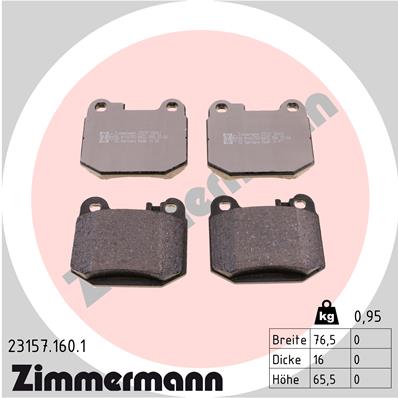 Set placute frana,frana disc 23157.160.1 ZIMMERMANN