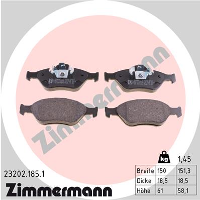 Set placute frana,frana disc 23202.185.1 ZIMMERMANN