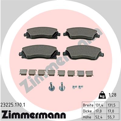 Set placute frana,frana disc 23225.170.1 ZIMMERMANN