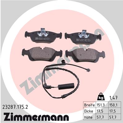 Set placute frana,frana disc 23287.175.2 ZIMMERMANN