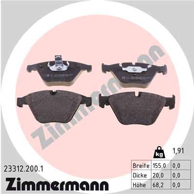 Set placute frana,frana disc 23312.200.1 ZIMMERMANN