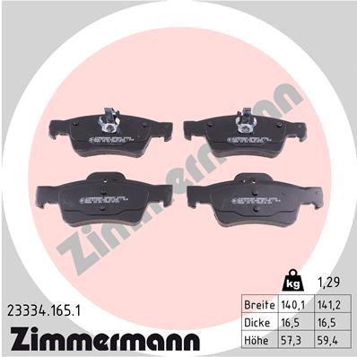 Set placute frana,frana disc 23334.165.1 ZIMMERMANN