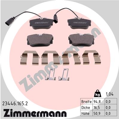 Set placute frana,frana disc 23446.165.2 ZIMMERMANN