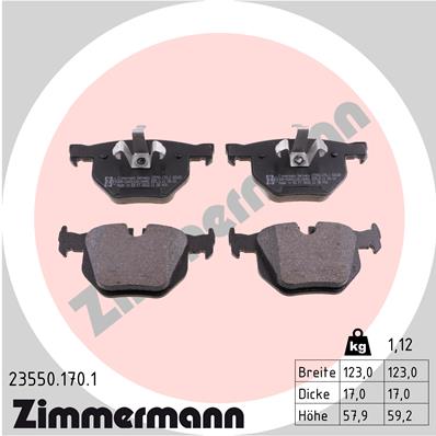 Set placute frana,frana disc 23550.170.1 ZIMMERMANN