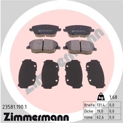 Set placute frana,frana disc 23581.190.1 ZIMMERMANN