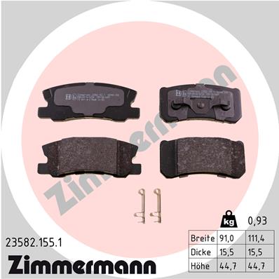 Set placute frana,frana disc 23582.155.1 ZIMMERMANN