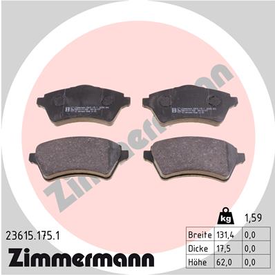 Set placute frana,frana disc 23615.175.1 ZIMMERMANN