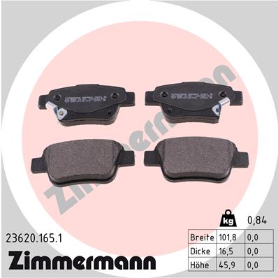 Set placute frana,frana disc 23620.165.1 ZIMMERMANN